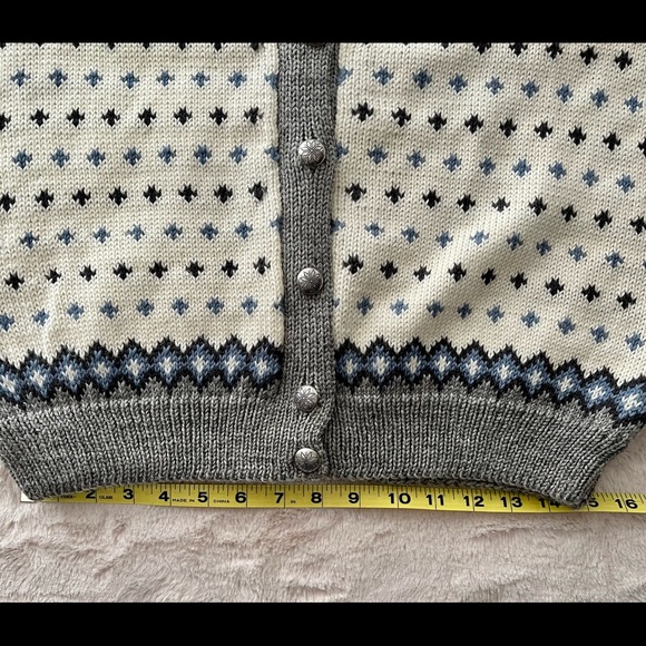 David I. Pike Vintage Norwegian Wool Cardigan Size ~ Medium Made in Norway - Picture 10 of 11